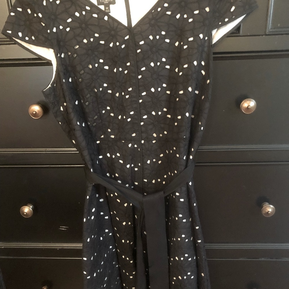 Talbots Black Short Sleeved Dress 12P